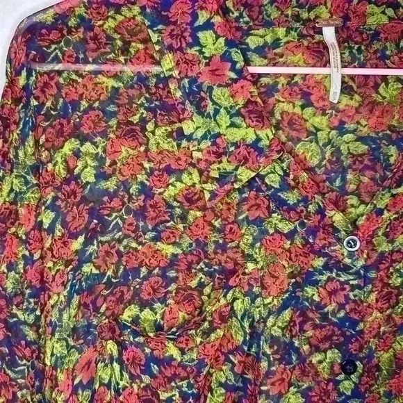 FREE PEOPLE Floral Sheer Blouse - Picture 5 of 5